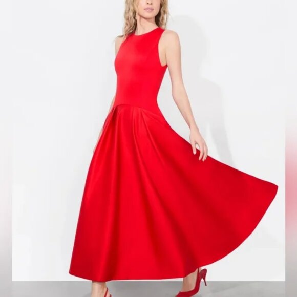 Alice + Olivia ADLEY DROP WAIST MIDI DRESS - Picture 7 of 11